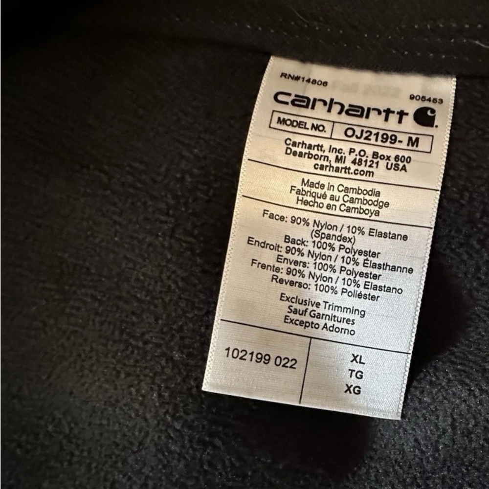 Carhartt Dark Gray Rain Defender Relaxed Fit Insulated Jacket Size XL - Picture 8 of 16